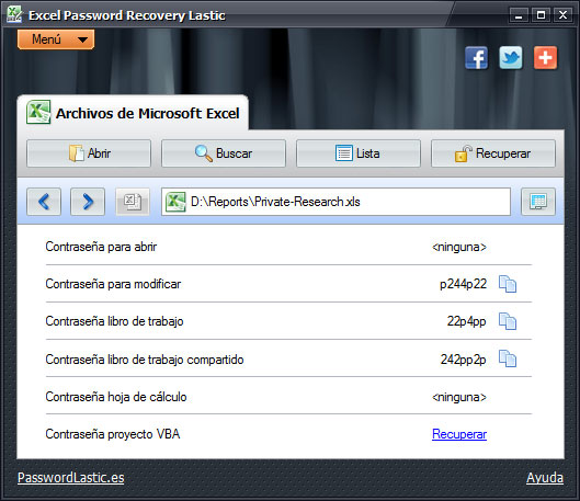 Excel Password Recovery Lastic
