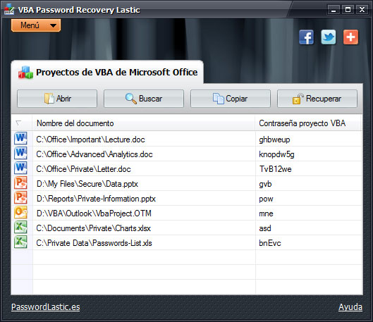 VBA Password Recovery Lastic